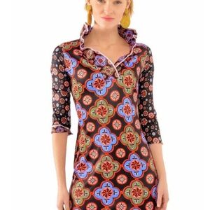 Gretchen Scott Designs Multicolor Geometric Tunic Large New without tags